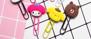 cartoon pvc bookmark paper clips