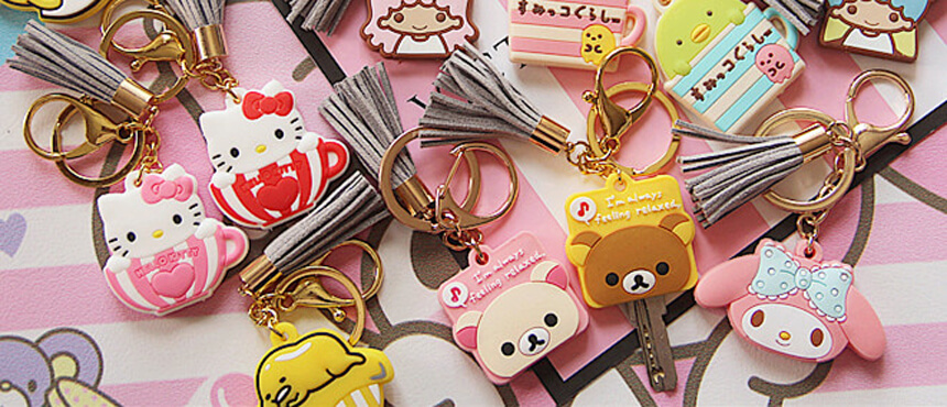 custom cute pvc key cover