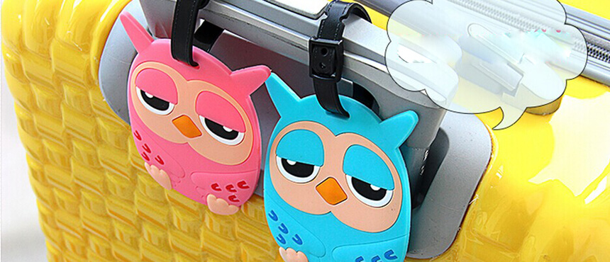 Owl pvc Luggage tag