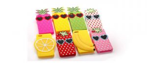 Silicone fruit design phone case