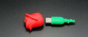 custom ROSE DESIGN soft case USB flash drivers