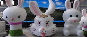 custom rabbit cartoon money bank