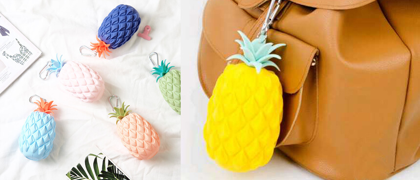 silicone coin purse fruit mini purse