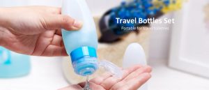 Silicone travel bottles set portable for travel toiletries