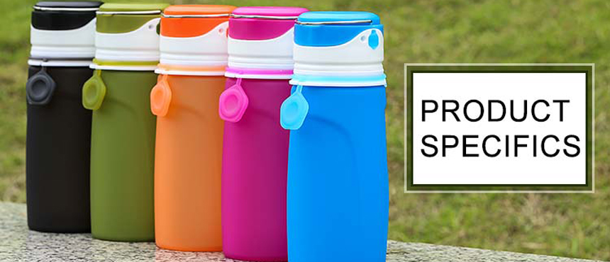 silicone callopsible FDA water bottles