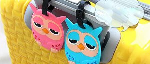custom Owl design PVC luggage tag
