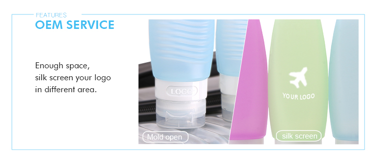 silicone travel bottles with custom logo