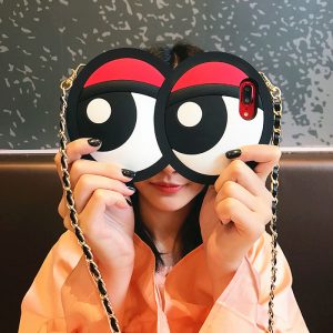 big eyes design silicone phone cover case