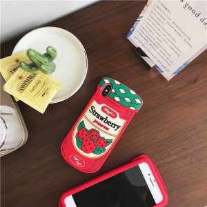 straberry design silicone phone case