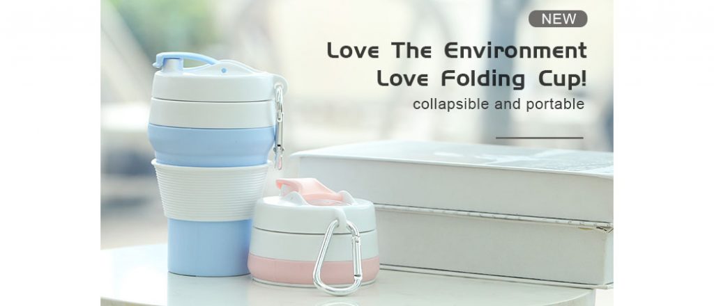 cup 5 silicone folding coffee cup promotional gifts