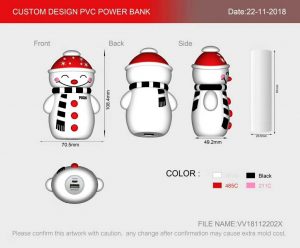 Christmas design power bank custom draw Unique electronic gifts