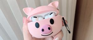 Cute pig silicone airpods case cover