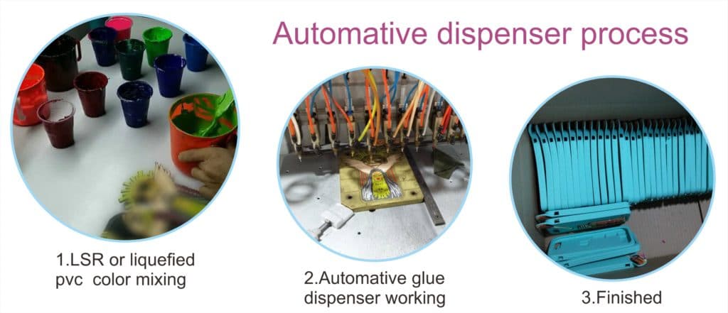 Automotive dispenser custom silicone phone case process