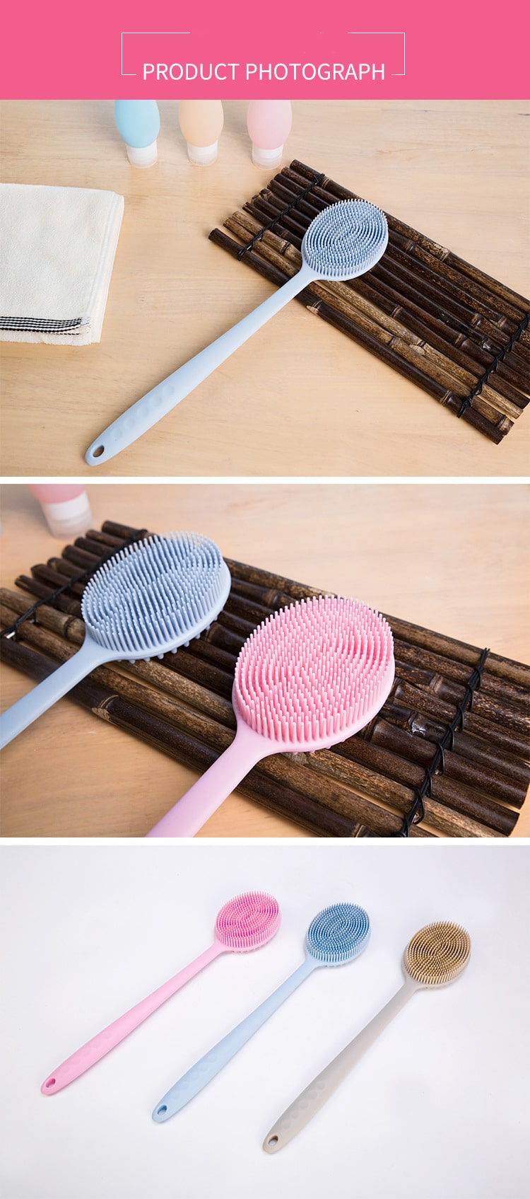 silicone bath body brush