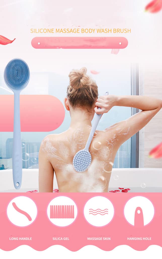 silicone massage bath brush