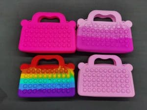 silicone purse with bobbles toys