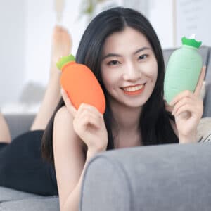 carrot silicone hot water bag
