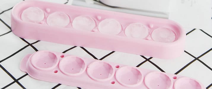 6 holes diamond silicone ice cube trays