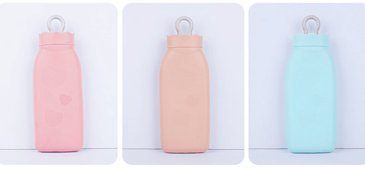 Long silicone hot water bottle