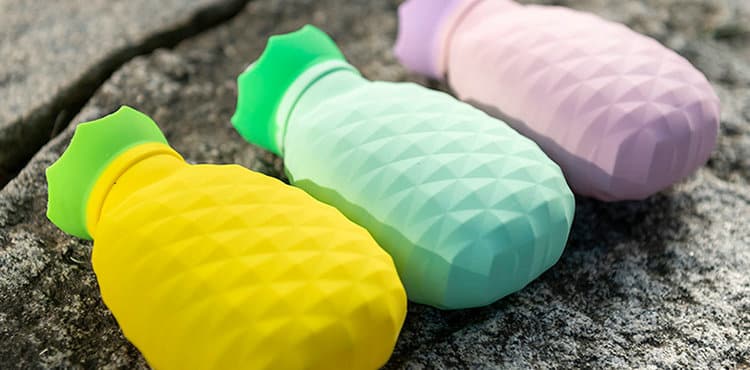Pineapple silicone hot water bottle