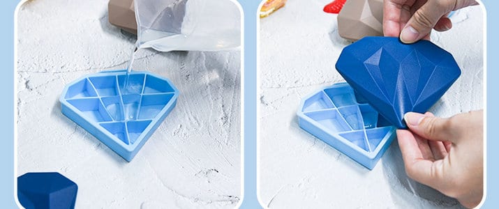 small diamond silicone ice cube trays 3