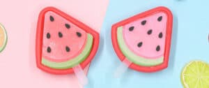 watermelon design silicone popsicle molds